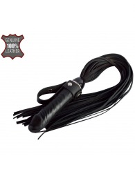 Черная плеть  Ковбой  с ручкой-фаллосом - 55 см. - Sitabella - купить с доставкой в Энгельсе
