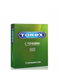 Текстурированные презервативы Torex  С точками  - 3 шт. - Torex - купить с доставкой в Энгельсе