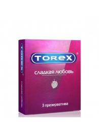 Презервативы Torex  Сладкая любовь  с ароматом клубники - 3 шт. - Torex - купить с доставкой в Энгельсе