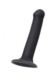 Черный фаллос на присоске Silicone Bendable Dildo M - 18 см. - Strap-on-me - купить с доставкой в Энгельсе