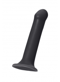 Черный фаллос на присоске Silicone Bendable Dildo L - 19 см. - Strap-on-me - купить с доставкой в Энгельсе