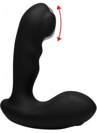 Черный стимулятор простаты Alpha-Pro 7X P-Milker Silicone Prostate Stimulator with Milking Bead - XR Brands - в Энгельсе купить с доставкой