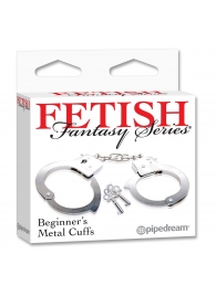Металлические наручники Beginner s Metal Cuffs - Pipedream - купить с доставкой в Энгельсе