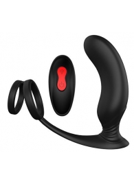 Черный массажер простаты REMOTE P-PLEASER - Dream Toys - в Энгельсе купить с доставкой