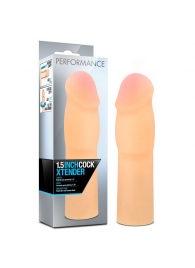 Телесная насадка-удлинитель на пенис PERFORMANCE 1.5INCH COCK XTENDER - 16 см. - Blush Novelties - в Энгельсе купить с доставкой