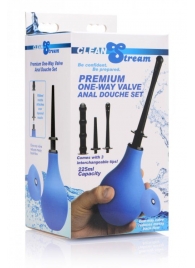 Анальный душ с 3 насадками Premium One-way Valve Anal Douche Set - XR Brands - купить с доставкой в Энгельсе