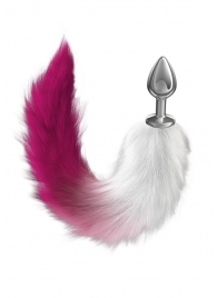 Серебристая анальная пробка с розовым хвостом Galaxy - Lola Games - купить с доставкой в Энгельсе