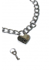 Серебристый ошейник Embrace с ключиком - Lola Games - купить с доставкой в Энгельсе