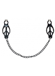 Зажимы на соски Darkside с цепочкой - Lola Games - купить с доставкой в Энгельсе