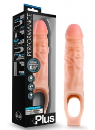 Телесный реалистичный фаллоудлинитель 9 Inch Silicone Cock Sheath Penis Extender - 22,86 см. - Blush Novelties - в Энгельсе купить с доставкой