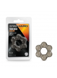 Дымчатое эрекционное кольцо Stay Hard Thick Bead Cock Ring - Blush Novelties - в Энгельсе купить с доставкой