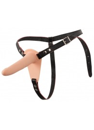 Телесный поясной страпон с вибрацией Vibrating Strap-On - 15,7 см. - Orion - купить с доставкой в Энгельсе