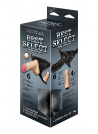 Черный пояс для женщин BEST SELECT с 3 насадками - LOVETOY (А-Полимер) - купить с доставкой в Энгельсе