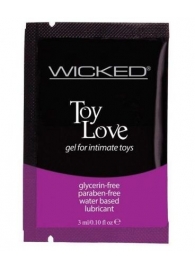 Лубрикант на водной основе для использования с игрушками WICKED Toy Love - 3 мл. - Wicked - купить с доставкой в Энгельсе