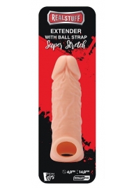 Телесная насадка EXTENDER WITH BALL STRAP 5.5 - 14 см. - Dream Toys - в Энгельсе купить с доставкой