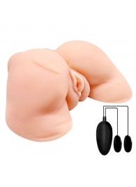 Телесная вибровагина Julie с 2 рабочими отверстиями - Baile - в Энгельсе купить с доставкой