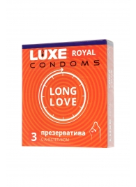 Презервативы с продлевающим эффектом LUXE Royal Long Love - 3 шт. - Luxe - купить с доставкой в Энгельсе