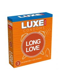 Презервативы с продлевающим эффектом LUXE Royal Long Love - 3 шт. - Luxe - купить с доставкой в Энгельсе