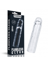 Прозрачная насадка-удлинитель Flawless Clear Penis Sleeve Add 2 - 19 см. - Lovetoy - в Энгельсе купить с доставкой