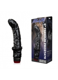 Черный вибромассажер простаты 6  Premium Prostate Massager - BlueLine - в Энгельсе купить с доставкой