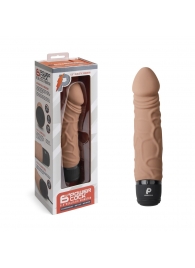 Кофейный вибратор-реалистик 6.5  Girthy Realistic Vibrator - 19 см. - PowerCocks