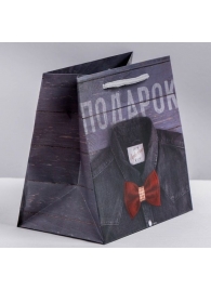 Ламинированный квадратный пакет «Мужской стиль» - 14 х 14 х 9 см. - Сима-Ленд - купить с доставкой в Энгельсе