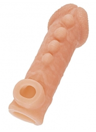 Телесная закрытая насадка с шишечками Cock Sleeve Size S - 13,8 см. - KOKOS - в Энгельсе купить с доставкой