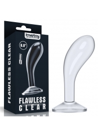 Прозрачный стимулятор простаты Flawless Clear Prostate Plug - 15 см. - Lovetoy - в Энгельсе купить с доставкой