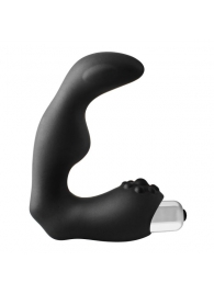 Черный вибромассажер простаты FantASStic Vibrating Prostate Massager - 11,3 см. - Dream Toys - в Энгельсе купить с доставкой