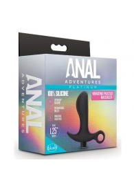 Черный анальный вибратор Silicone Vibrating Prostate Massager 01 - 10,8 см. - Blush Novelties - в Энгельсе купить с доставкой