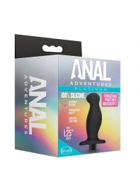 Черный анальный вибромассажёр Silicone Vibrating Prostate Massager 02 - 10,8 см. - Blush Novelties - в Энгельсе купить с доставкой