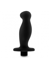 Черный анальный вибромассажёр Silicone Vibrating Prostate Massager 02 - 10,8 см. - Blush Novelties - в Энгельсе купить с доставкой