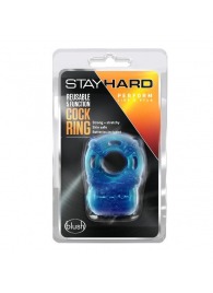 Голубое эрекционное виброкольцо Reusable 5 Function Cock Ring - Blush Novelties - в Энгельсе купить с доставкой