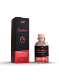 Массажный гель с ароматом клубники Strawberry - 30 мл. - INTT - купить с доставкой в Энгельсе