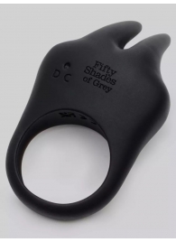 Черное эрекционное виброкольцо Sensation Rechargeable Vibrating Rabbit Love Ring - Fifty Shades of Grey - в Энгельсе купить с доставкой