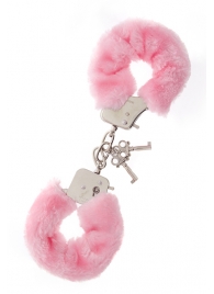 Металлические наручники с розовой меховой опушкой METAL HANDCUFF WITH PLUSH PINK - Dream Toys - купить с доставкой в Энгельсе