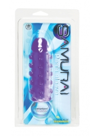 Закрытая фиолетовая насадка с пупырышками SAMURAI PENIS SLEEVE PURPLE - 14,5 см. - NMC - в Энгельсе купить с доставкой