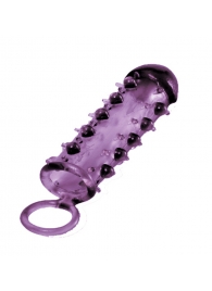 Закрытая фиолетовая насадка с пупырышками SAMURAI PENIS SLEEVE PURPLE - 14,5 см. - NMC - в Энгельсе купить с доставкой