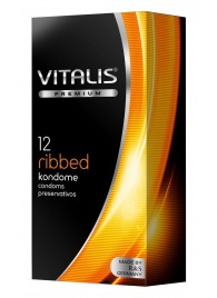 Ребристые презервативы VITALIS PREMIUM ribbed - 12 шт. - Vitalis - купить с доставкой в Энгельсе