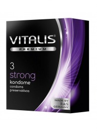 Презервативы с утолщенной стенкой VITALIS PREMIUM strong - 3 шт. - Vitalis - купить с доставкой в Энгельсе