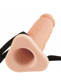 Телесный реалистичный фаллоимитатор с полостью Silicone Hollow Extension - 20 см. - Pipedream - купить с доставкой в Энгельсе