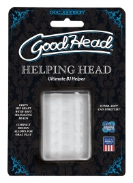 Прозрачный мастурбатор HELPING HEAD - Doc Johnson - в Энгельсе купить с доставкой