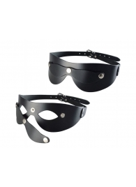 Черная кожаная маска  Новичок - Sitabella - купить с доставкой в Энгельсе