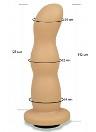 Телесная рельефная насадка Harness - 14,2 см. - LOVETOY (А-Полимер) - купить с доставкой в Энгельсе