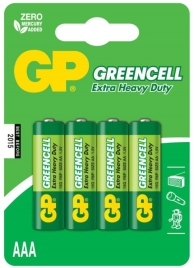 Батарейки солевые GP GreenCell AAA/R03G - 4 шт. - Элементы питания - купить с доставкой в Энгельсе