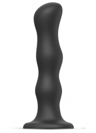 Черная насадка Strap-On-Me Dildo Geisha Balls size M - Strap-on-me - купить с доставкой в Энгельсе