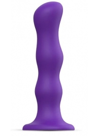 Фиолетовая насадка Strap-On-Me Dildo Geisha Balls size M - Strap-on-me - купить с доставкой в Энгельсе