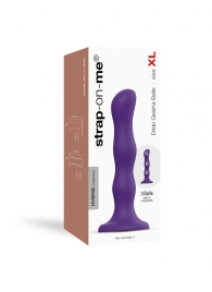 Фиолетовая насадка Strap-On-Me Dildo Geisha Balls size XL - Strap-on-me - купить с доставкой в Энгельсе