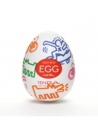 Мастурбатор-яйцо Keith Haring EGG STREET - Tenga - в Энгельсе купить с доставкой