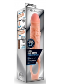 Телесная насадка на пенис 9 Inch Cock Sheath Extender - 22,2 см. - Blush Novelties - в Энгельсе купить с доставкой